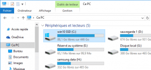 Hard disk on windows 10