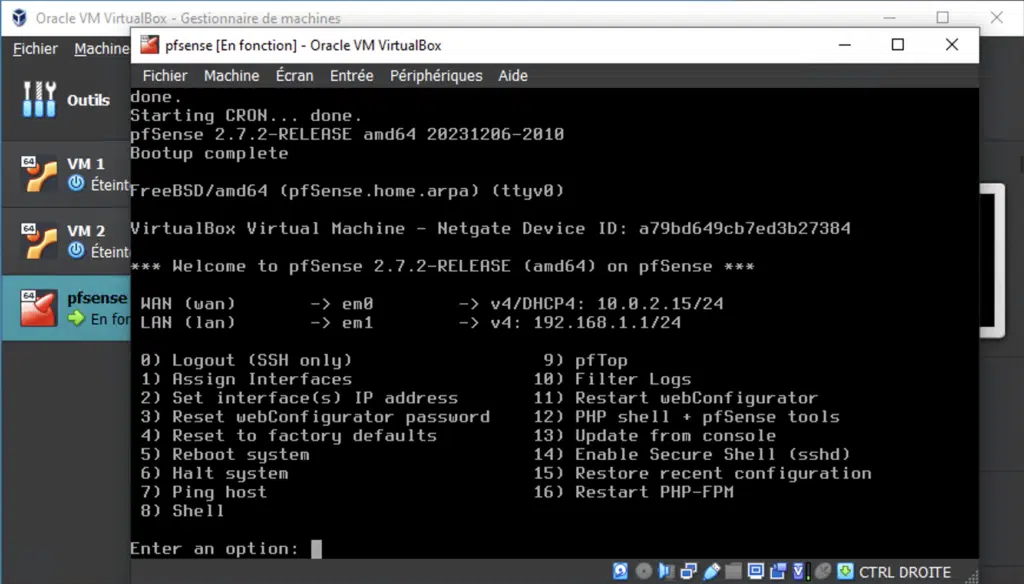Comment Configurer un LAB pfSense avec VirtualBox ?